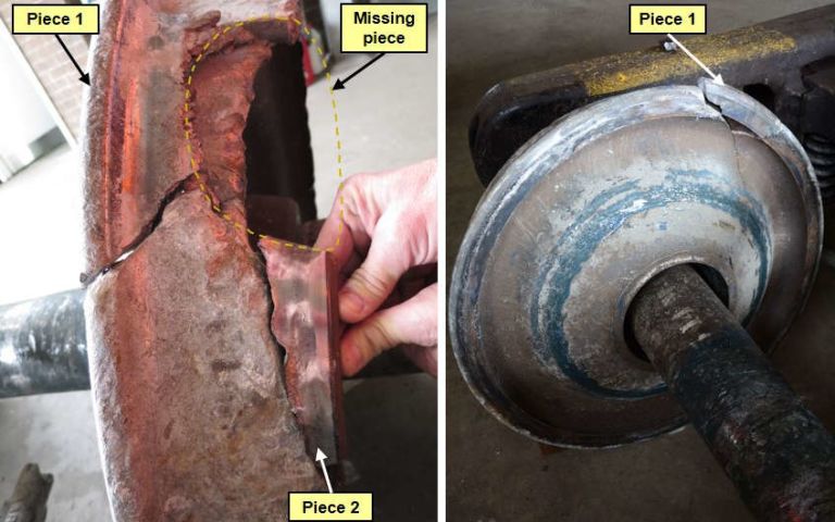 Photo of broken wheel